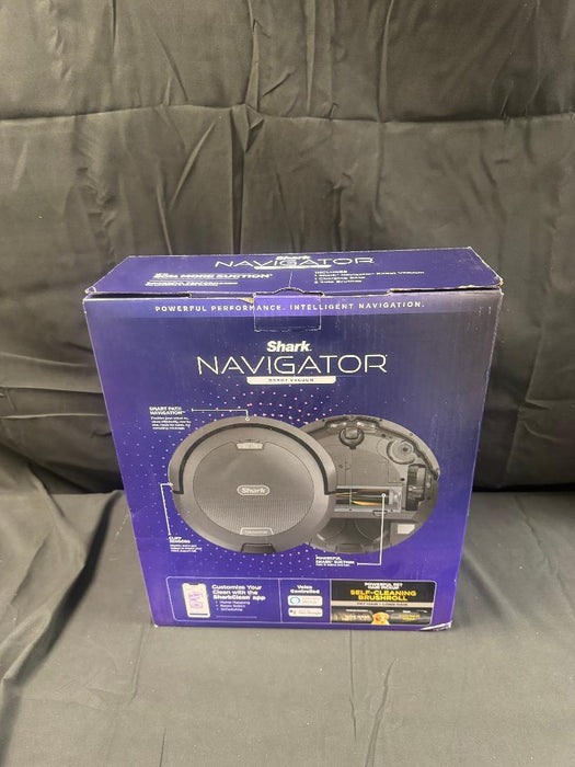Shark Navigator Robot Vacuum with SmartPath Navigation and Self-Cleaning Brushroll Gray RV2110