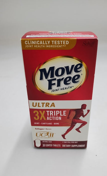 Schiff Move Free Ultra Triple Action Tablets - 30 Count EXP 03/2026+