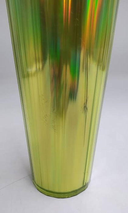Plastic Cold Cup Kaleidoscope Lime PVD Lid 24oz READ DESCRIPTION