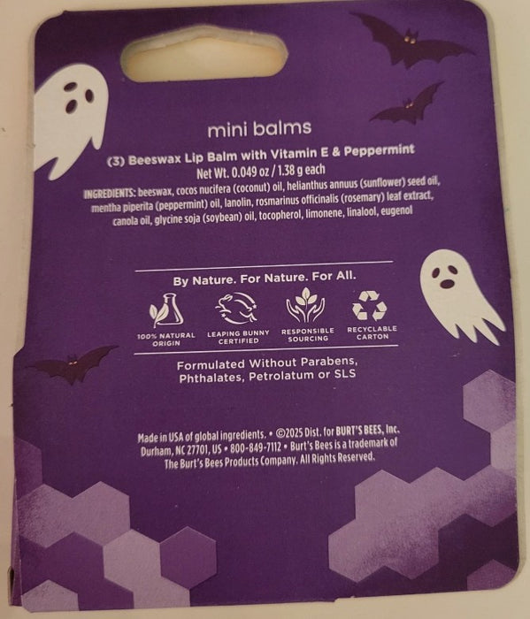 Burt's Bees Beeswax Lip Balm - Halloween - 0.049oz/3ct