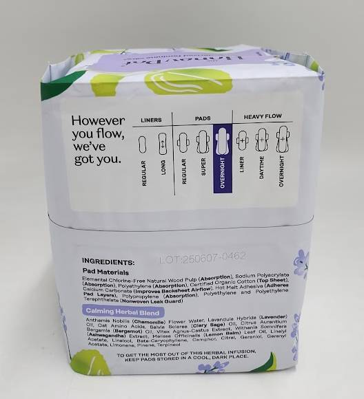 The Honey Pot Company 100% Organic Cotton Overnight Pads - 12ct