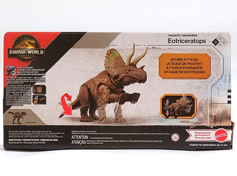 Jurassic World Rebirth Gigantic Thrashers Eotriceratops Dinosaur Figure Toy