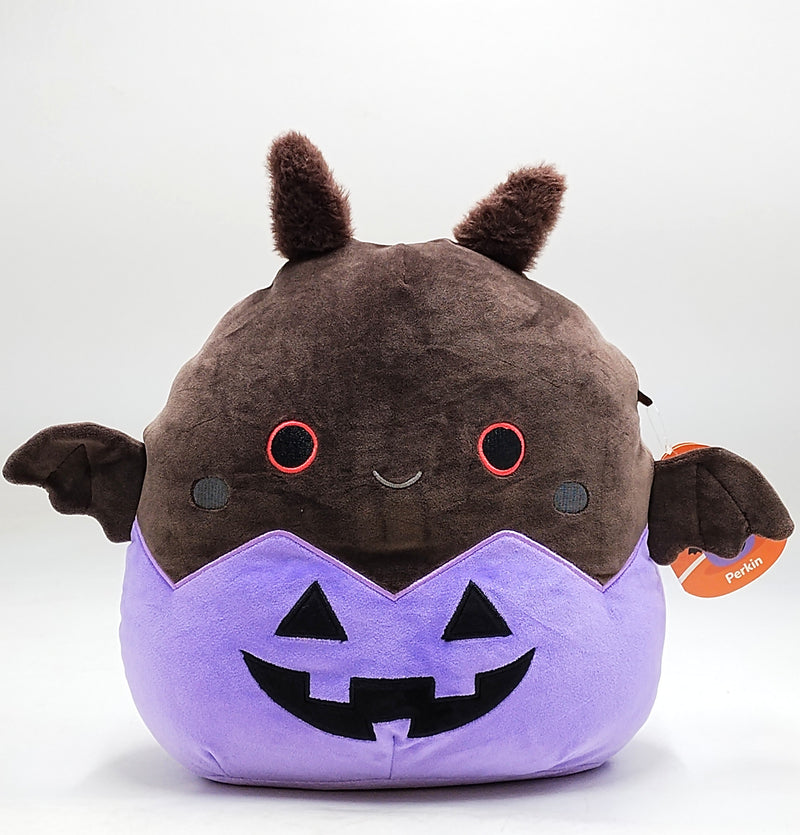 Squishmallows 12" Black Mothman in Purple Jack O' Lantern Perkin Medium Plush