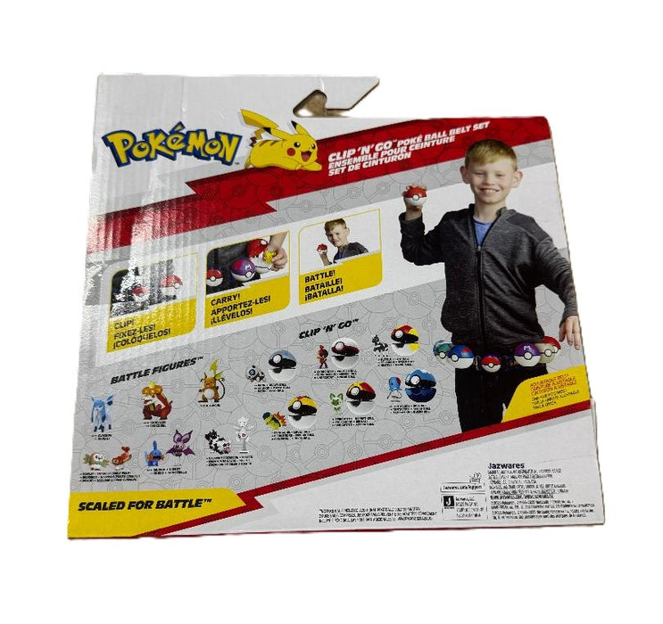 Pokemon Clip 'N' Go Poke Ball Belt Set (Chimchar with Quick Ball Ultra Ball & Fire-type Belt