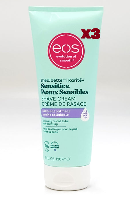 LOT OF 3!!! eos Shea Better Shave Cream - Sensitive Skin - 7 fl oz