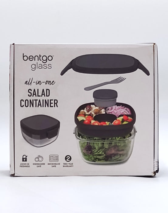 Bentgo 7.6c Glass Salad Container Dark Gray *SEE DETAILS*