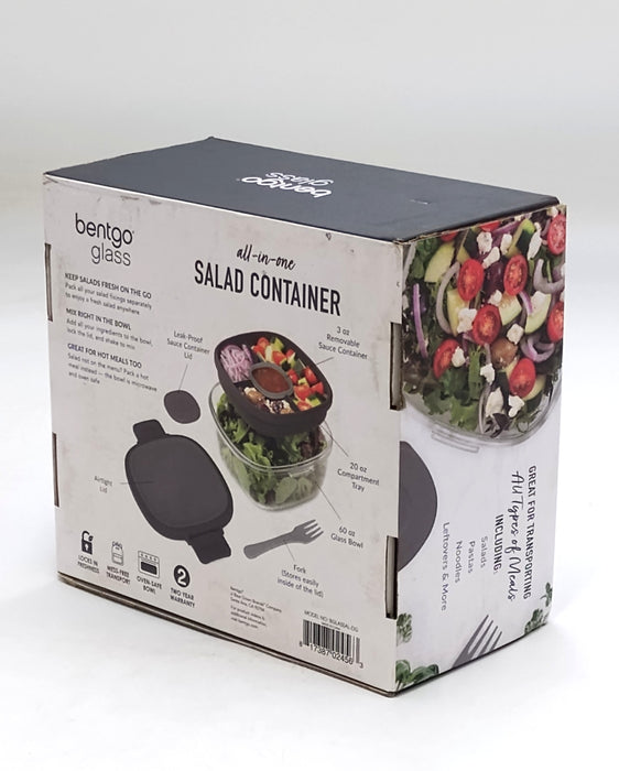 Bentgo 7.6c Glass Salad Container Dark Gray *SEE DETAILS*