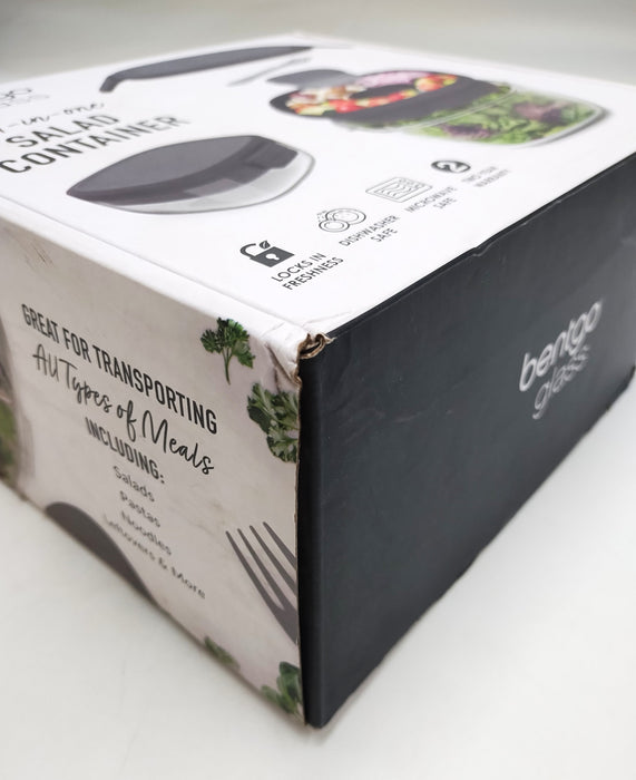 Bentgo 7.6c Glass Salad Container Dark Gray *SEE DETAILS*