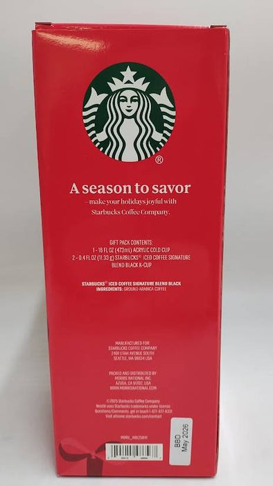 Starbucks Red Cold Cup with Iced Coffee Gift Set - PODS EXP 05/2026