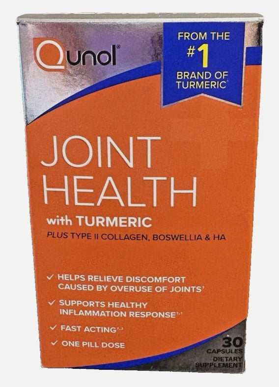 2 PACK!!!! Qunol Joint Comfort 410mg Turmeric 30 Ct EXP:05/26