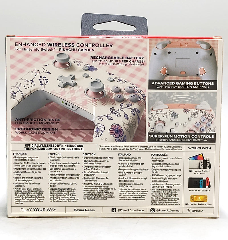 PowerA Enhanced Wireless Controller for Nintendo Switch - Pikachu Garden