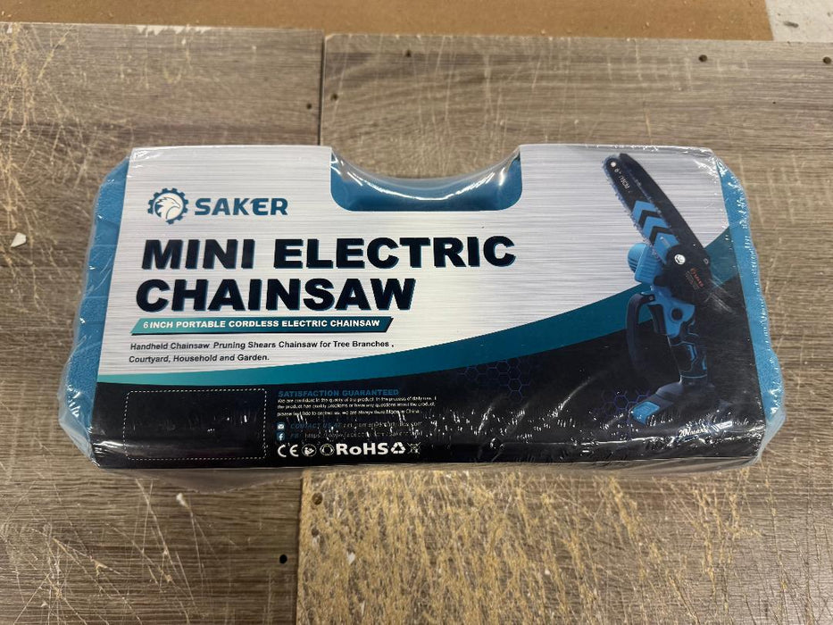 Saker Mini Chainsaw,6 Inch Portable Electric Chainsaw Cordless