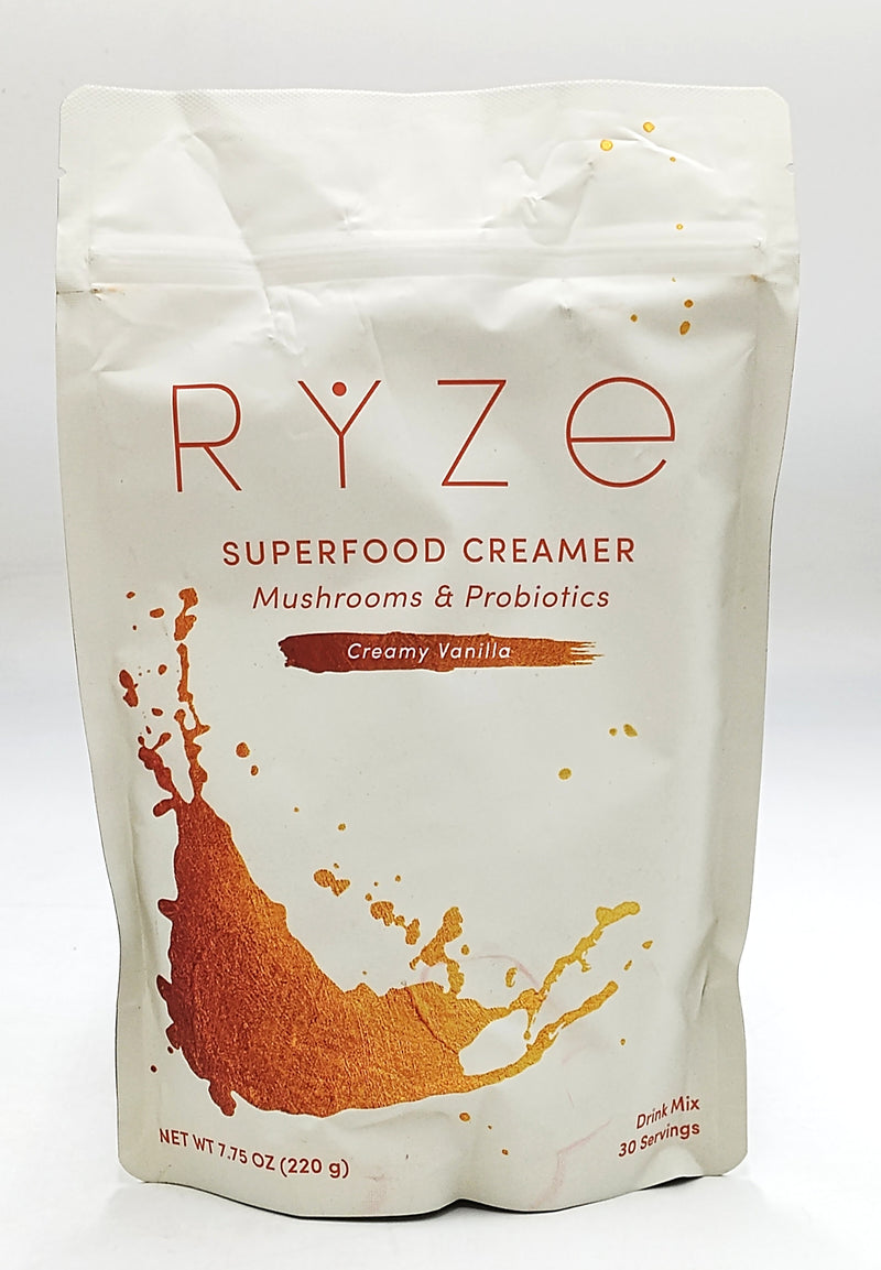 RYZE SUPERFOODS Probiotic Coffee Creamer - Gluten Free 30 Servings EXP:09/27