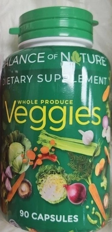 Balance of Nature Whole Veggies Supplement Superfood Vegetables MFG DATE:03/2025