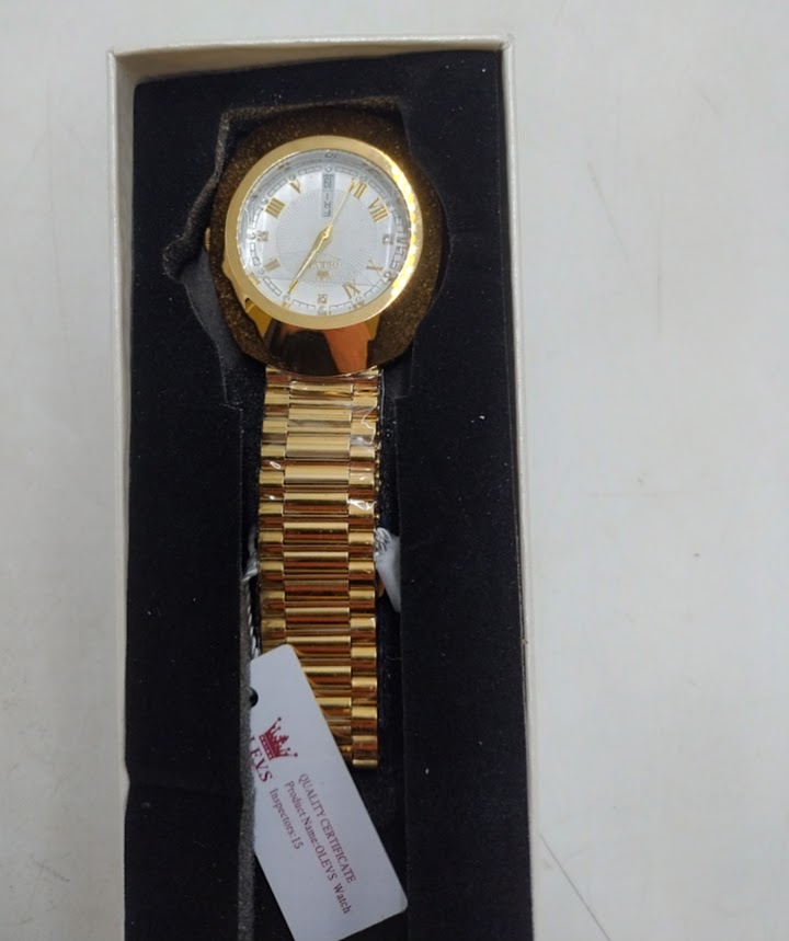 OLEVS Womens Watches Gold Analog Diamond Tungsten Steel