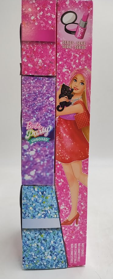 Barbie Party Unboxed Glam Party Series Red Sparkle Doll & Accessories with 10 Surprises