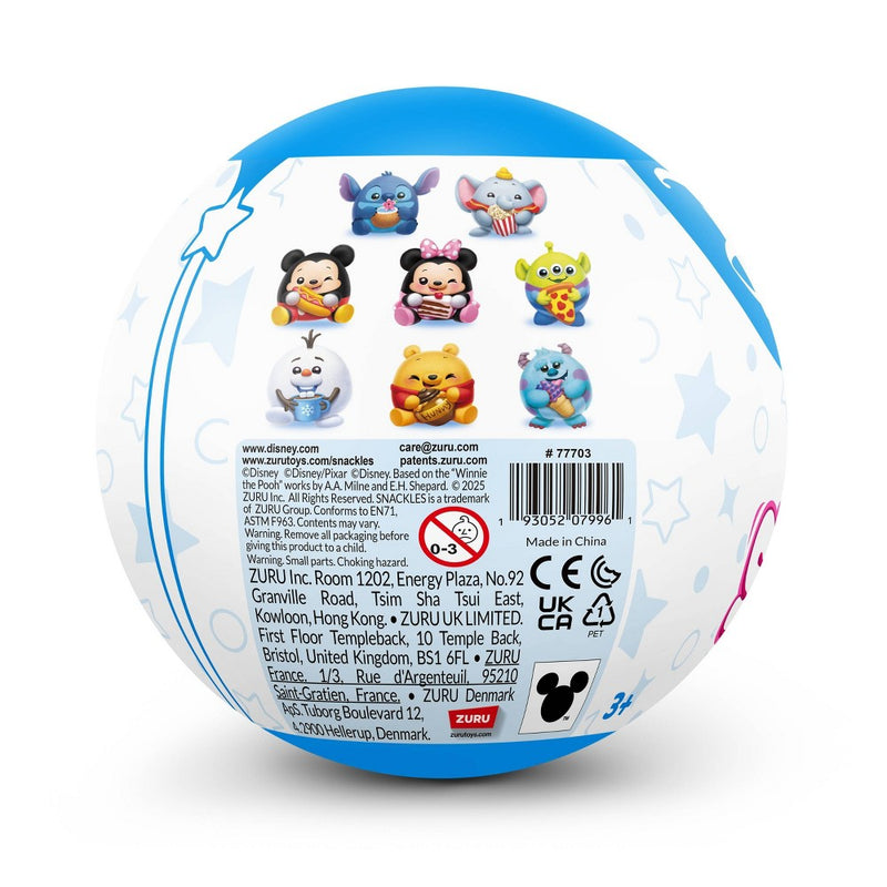 Snackles Disney 5" Capsule Stuffed Animal: Characters Include Bear, Elephant, Mouse, Monster, Alien