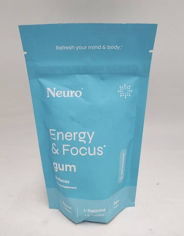Neuro Energy & Focus Gum - 40Mg Natural Caffeine Gum EXP 08/2027