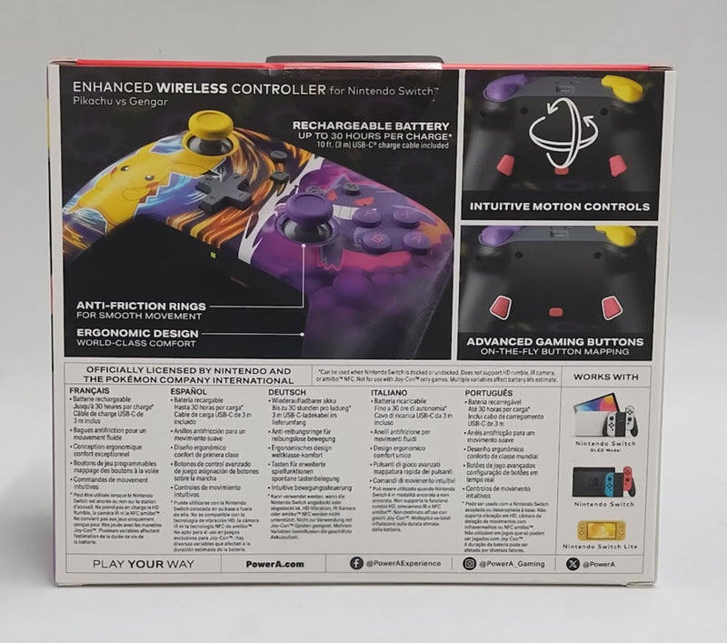 PowerA Pikachu vs Gengar Enhanced Wireless Controller - Nintendo Switch
