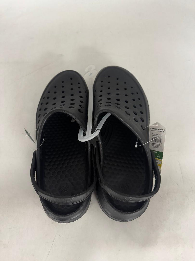 Men's Chance Clogs - Black 12: Slip On, Non Marking Outsole