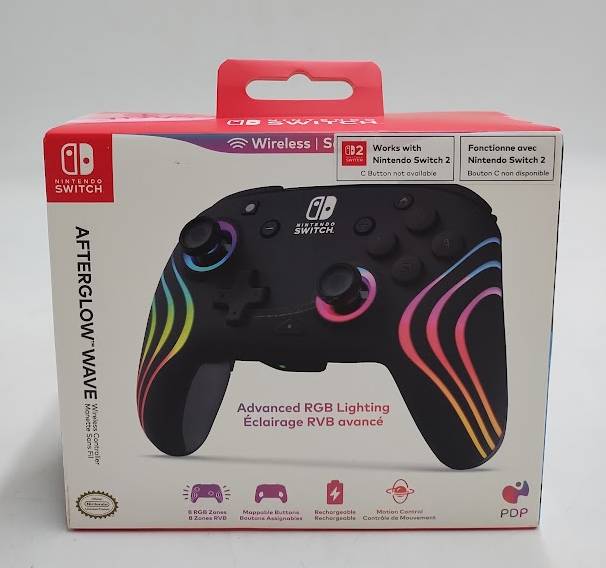 PDP Afterglow Wave Wireless Controller with Motion for Nintendo Switch - Black