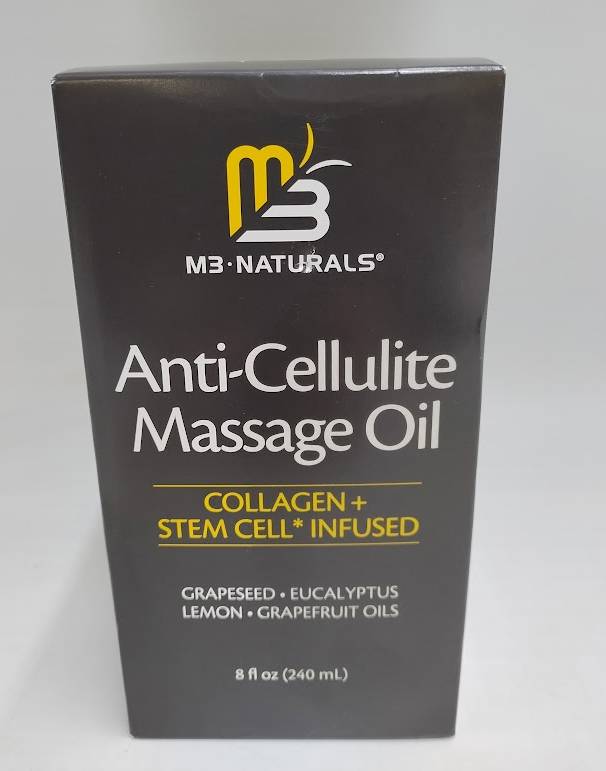 Cellulite Massage Oil, Skin Tightening Body Oil, Smooths Skin, M3, Grapefruit & Lemon, 8 fl oz