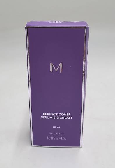 MISSHA M Perfect Cover Serum BB Cream #45 Deep Mocha - 1.18 fl. oz. EXP 05/2028