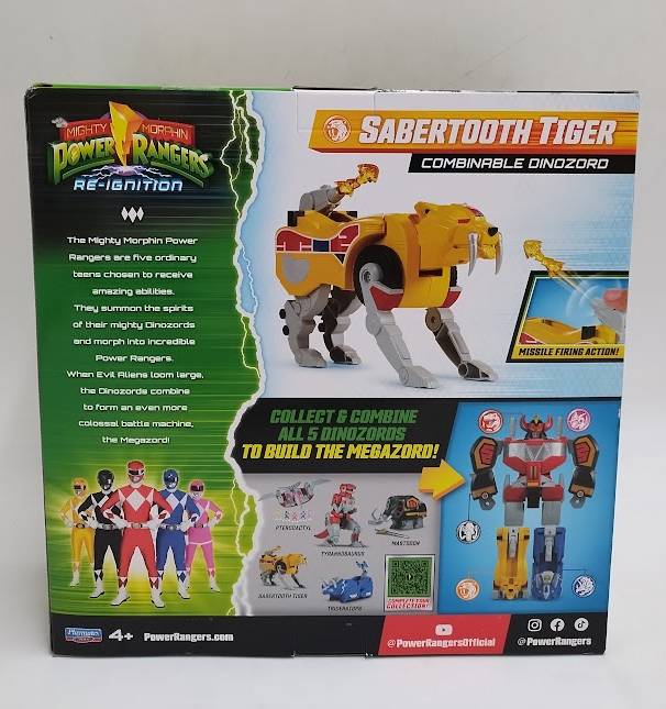 Mighty Morphin Power Rangers Re-Ignition Sabertooth Tiger Dinozord SEE DETAILS