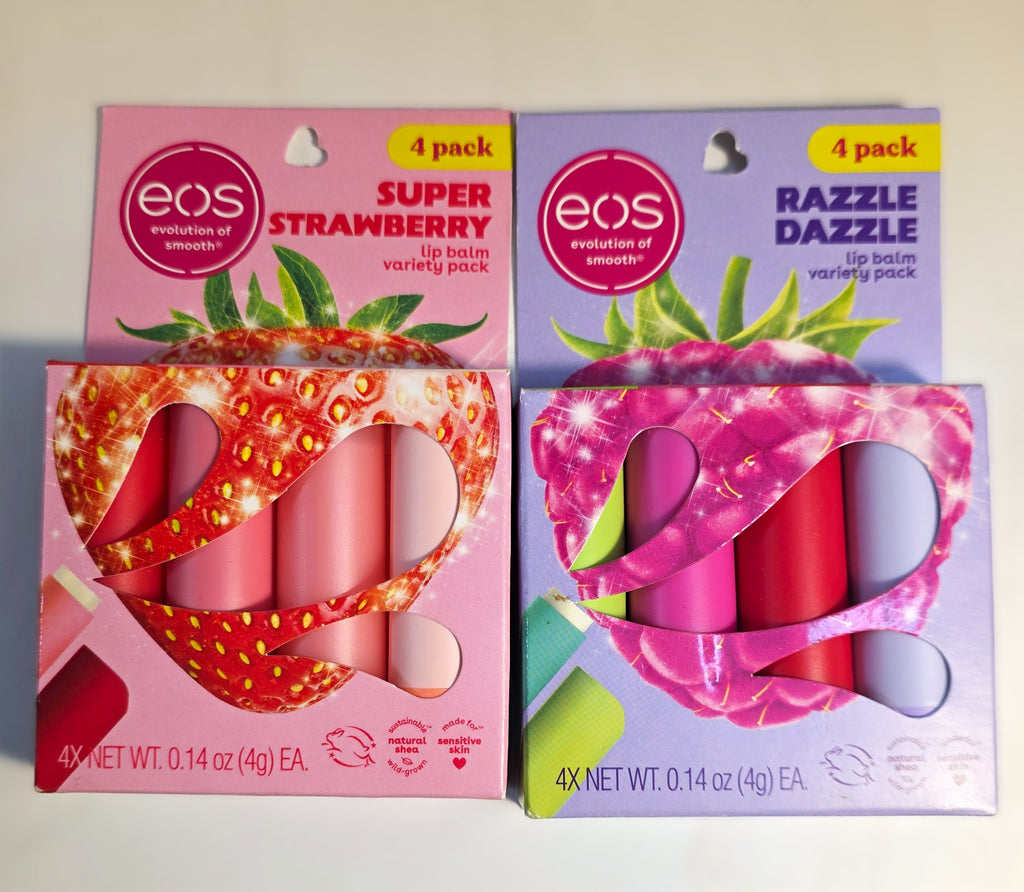 LOT OF 2!!!! Eos Lip Balm Gift Set Super Strawberry and Razzle Dazzle —  Total Liquidators, image size:1024x892