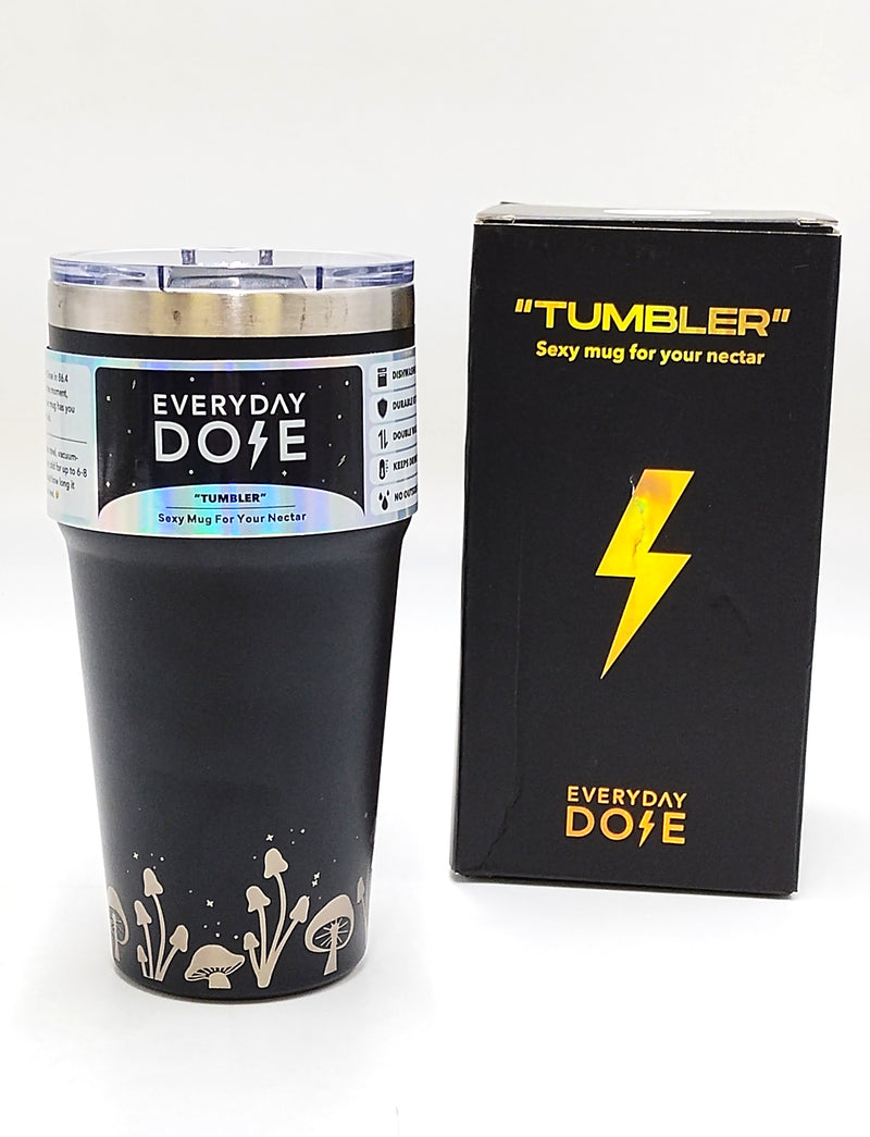 Everyday Dose 16 oz Tumbler Mug with Mushroom Design