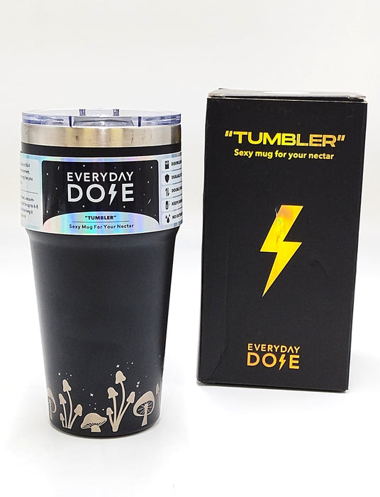 Everyday Dose 16 oz Tumbler Mug with Mushroom Design