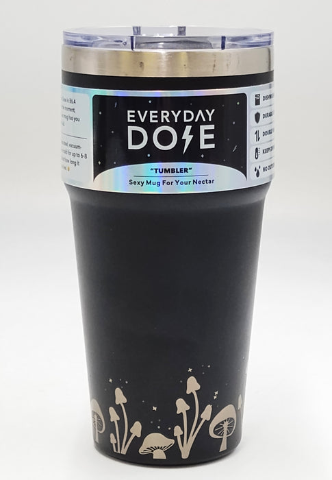 Everyday Dose 16 oz Tumbler Mug with Mushroom Design