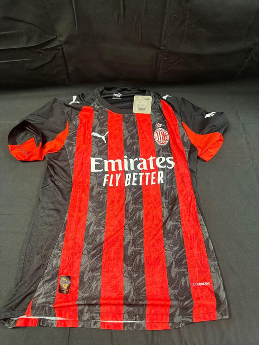 Mens AC Milan Soccer Jersey Emirates Fly Better Black Red Unbranded