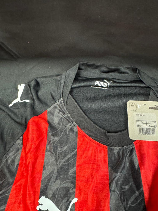 Mens AC Milan Soccer Jersey Emirates Fly Better Black Red Unbranded