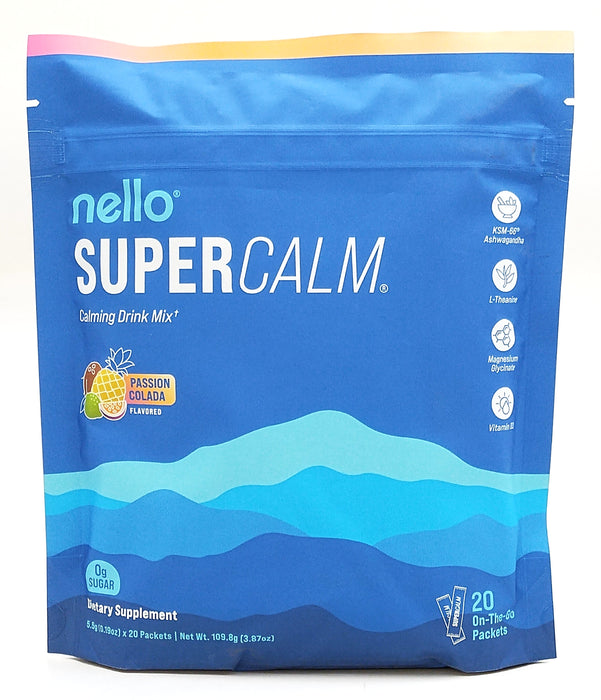 Nello Supercalm Calming Drink Mix Supplement - Passion Colada - 20ct EXP:02/27