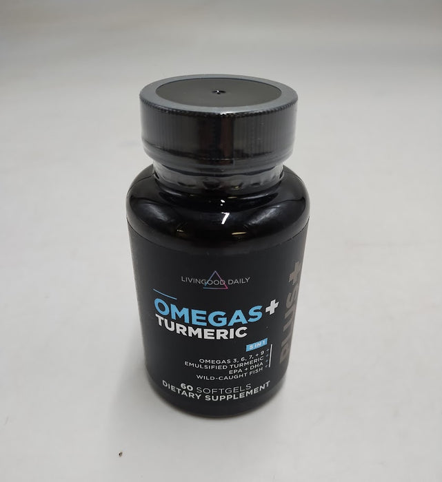 Livingood Daily Omega 369 Plus Turmeric Curcumin - 60 Softgels EXP:04/2027