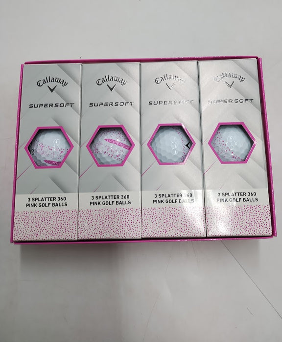 Callaway Supersoft 12 Pack of Splatter 360 Golf Balls PINK SEE DETAILS