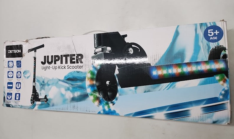 Jetson Jupiter 2.0 Kids' Kick Scooter with LED Lights - Black: Aluminum Frame, Adjustable Handlebar (LOCAL PICKUP ONLY)