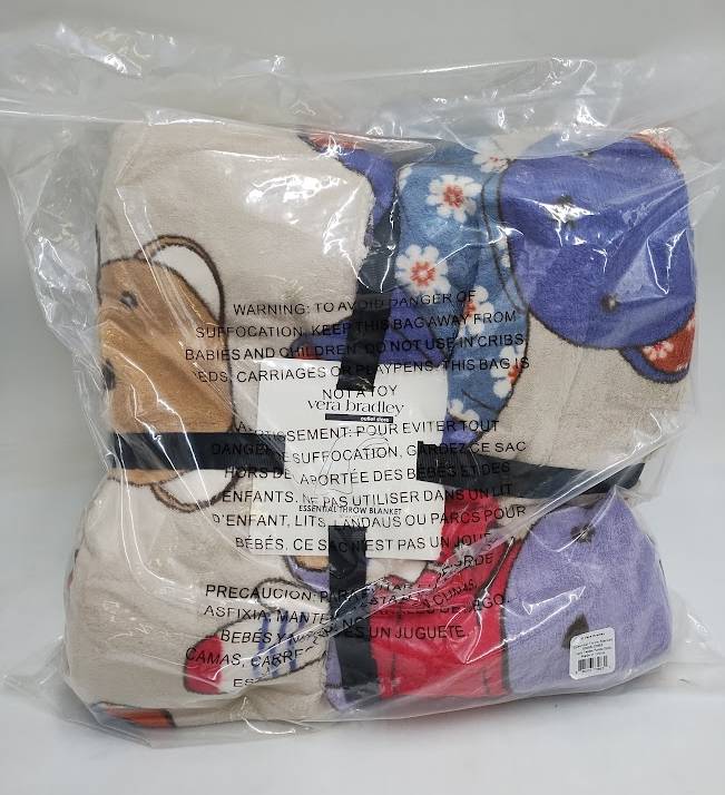 Vera Bradley FleeceThrow Blanket - Toasty Teddies
