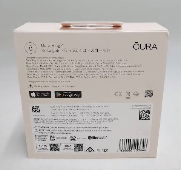 Oura Ring 4 Rose Gold - Size 8 **PRE OWNED**