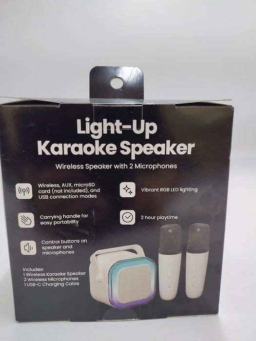GEMS Portable Karaoke Speaker with Microphones - White SEE DETAILS
