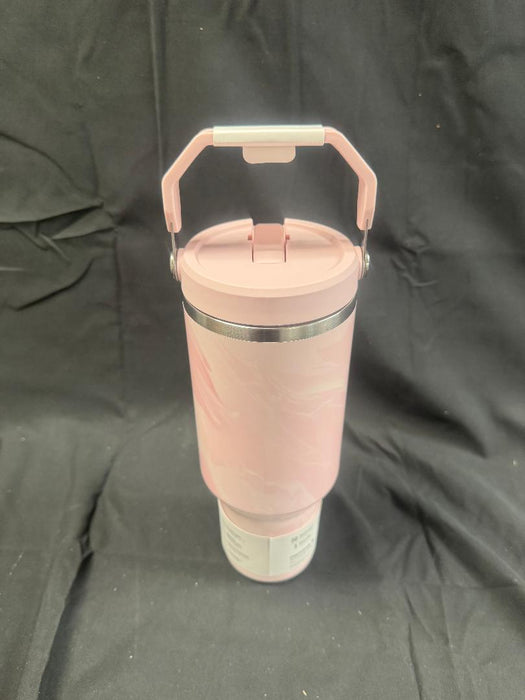 Stanley 40 oz Stainless Steel Ice Flow Flip Straw Tumbler Pink Amethyst Calacatta