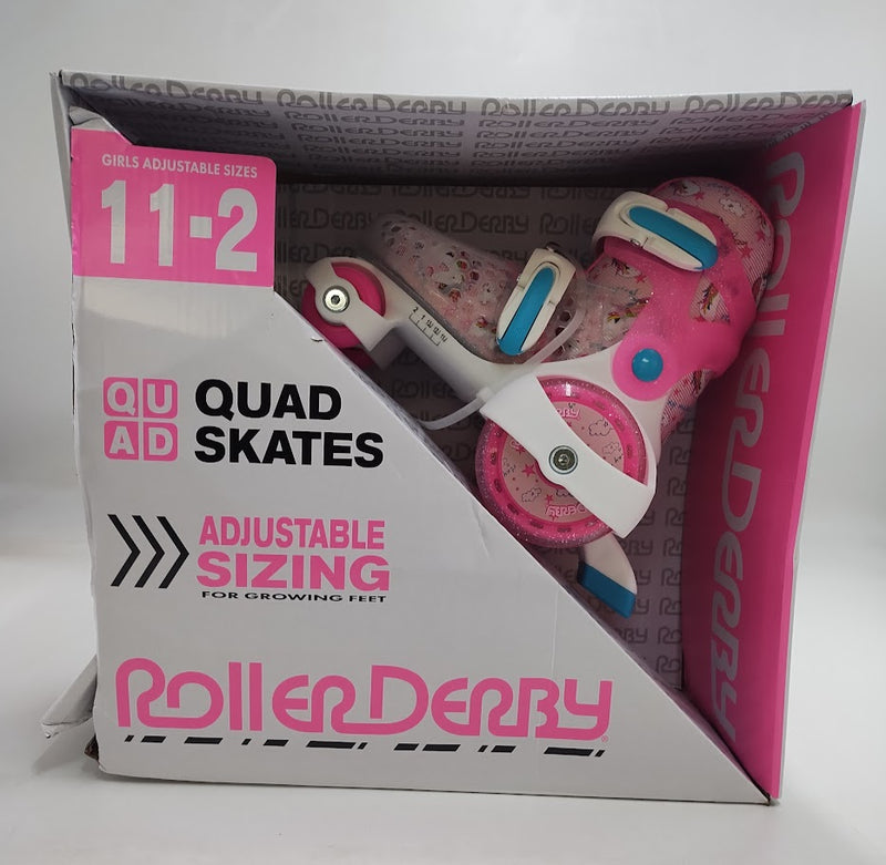 Roller Derby Sport Kids' Roller Skate - Unicorn Pink/White M  SIZE 11-2 SEE DETAILS