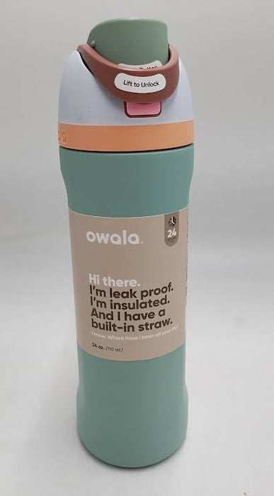 Owala 24oz FreeSip Stainless Steel Water Bottle - Misty Meadow READ DESCRIPTION!