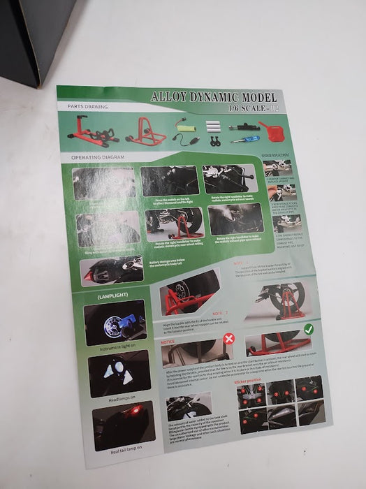 1:6 Kawasaki H2R  Dynamic Alloy Metal Diecast Motorcycle Model