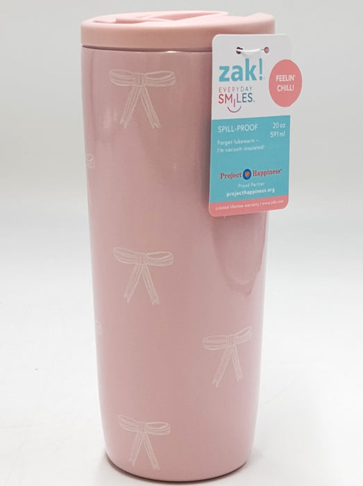 Zak Designs Serenity 20oz Tumbler w/Slide Lid Rose Quartz Bowtique *SEE DETAILS*