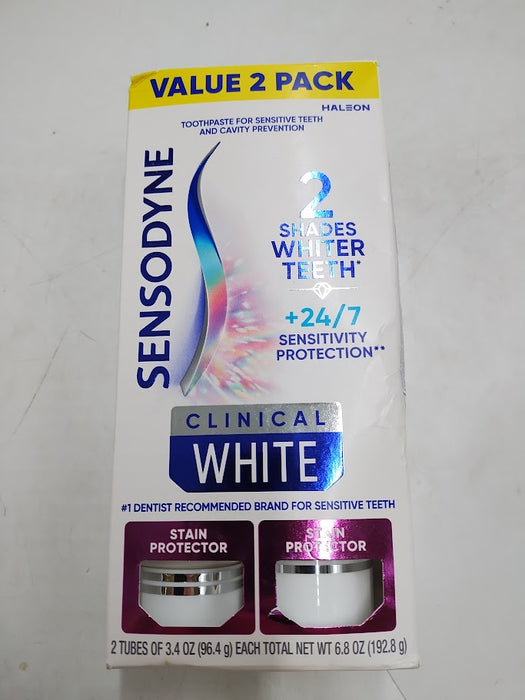 Sensodyne Clinical White Stain Protector Toothpaste - 3.4oz/2pk