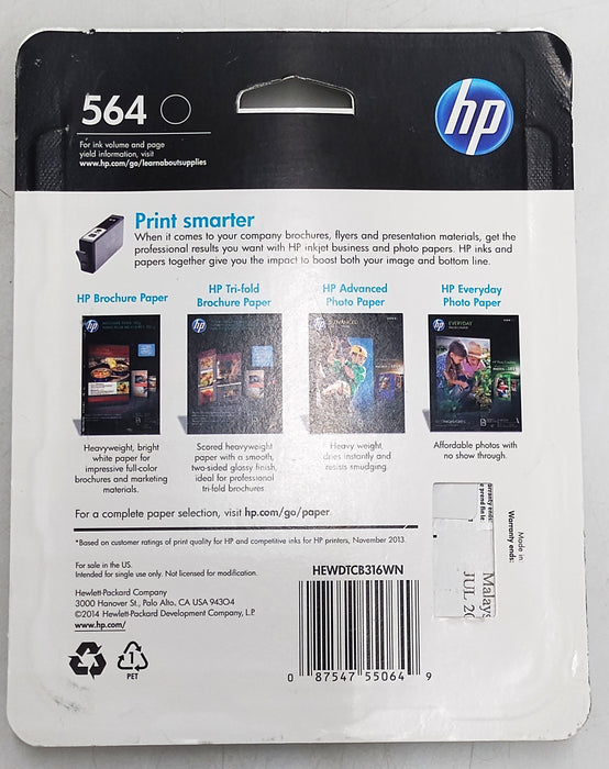 HP Genuine 564 Black Ink Cartridges In OEM Packaging Exp. 11/2024