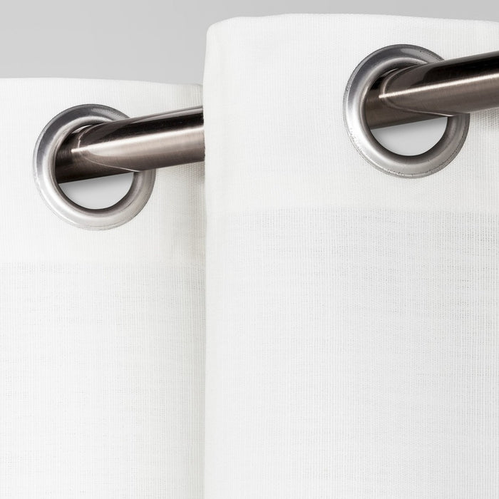54"x84" Natural Light Filtration Sheer Curtain Panel White - Threshold&