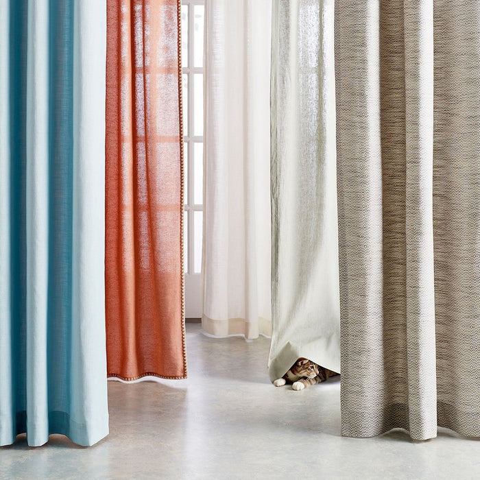 54"x84" Natural Light Filtration Sheer Curtain Panel White - Threshold&